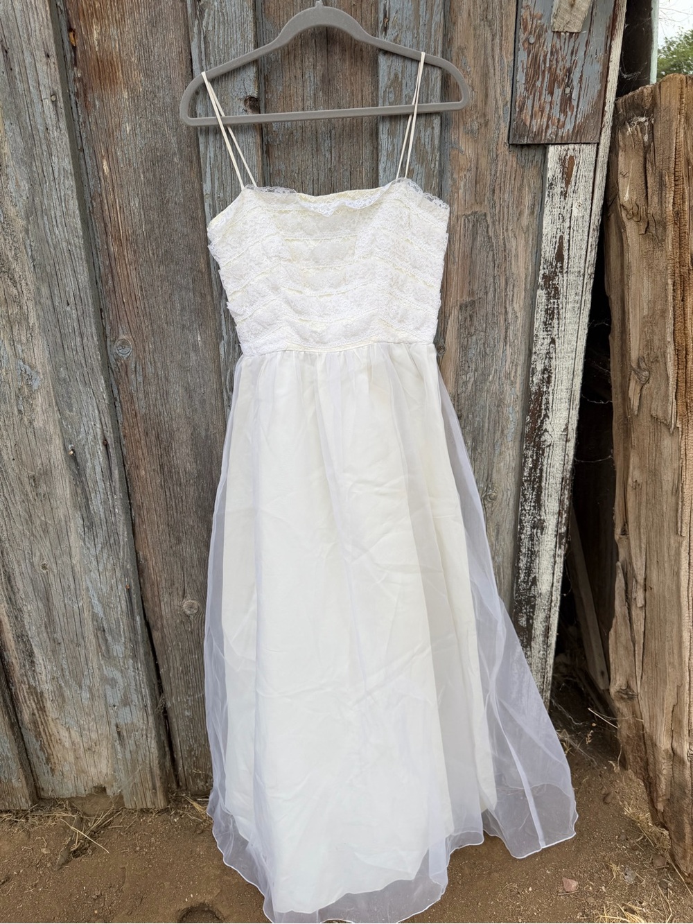 Beautiful VINTAGE CRÈME DRESS - Picture 11 of 15
